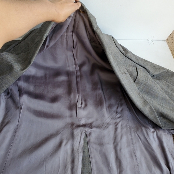 NORDSTROM GRAY COAT JACKET BLAZER SZ 43L - Picture 7 of 9